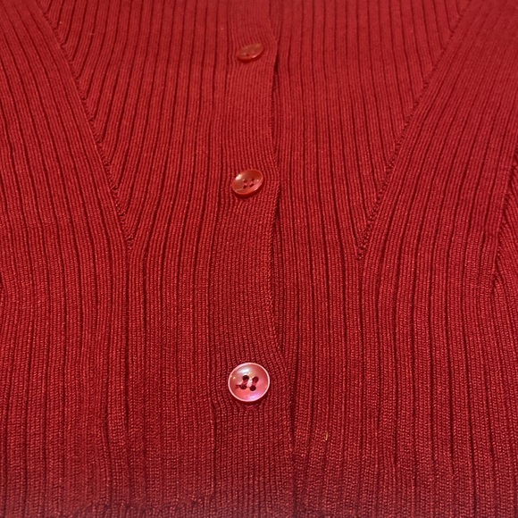 ADYSON PARKER NWT Size L Button Front Ribbed Knit Sweater - Picture 2 of 11